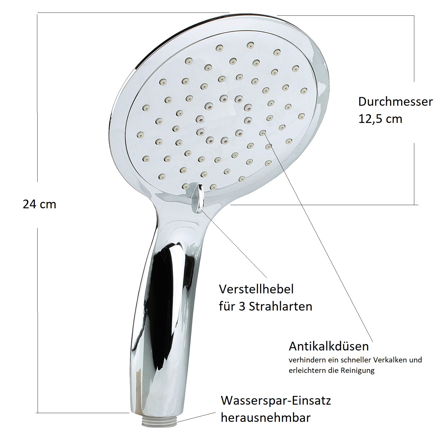 Details Zu Duschkopf Handbrause Kopfbrause Groß Wellness Regendusche Chrom Duschbrause Xxl